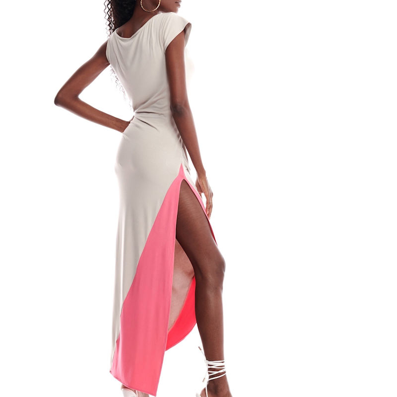 Thumbnail of Estelle Long Knit Dress - Neutrals image