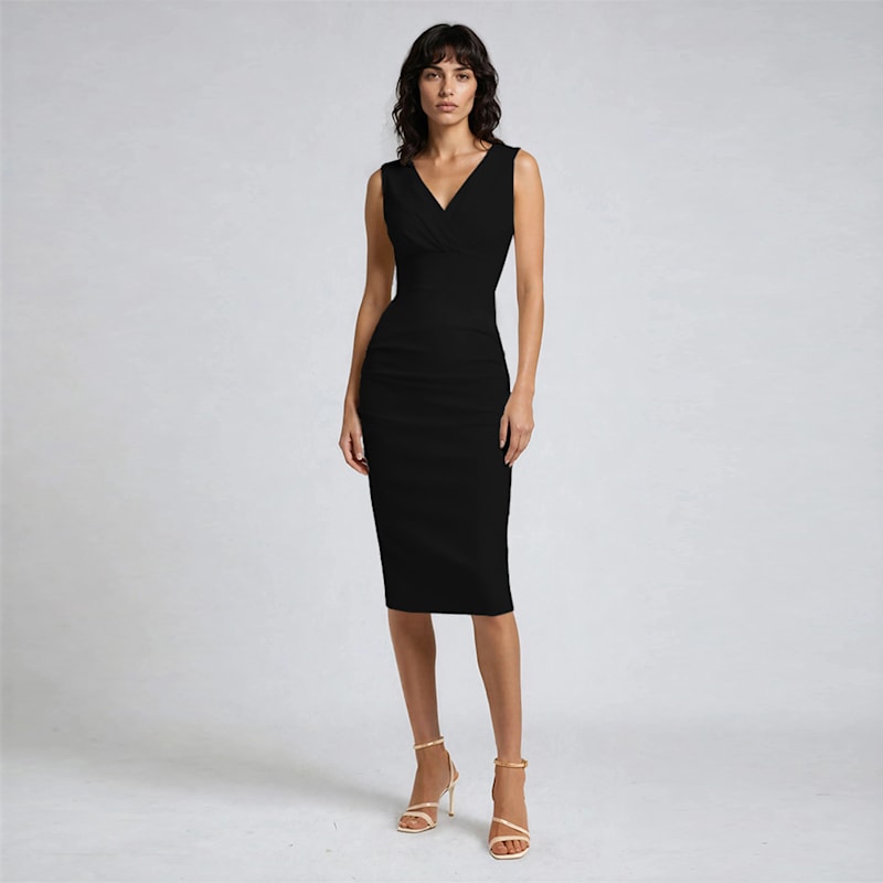 bodycon office dress Grace Black Midi Dress