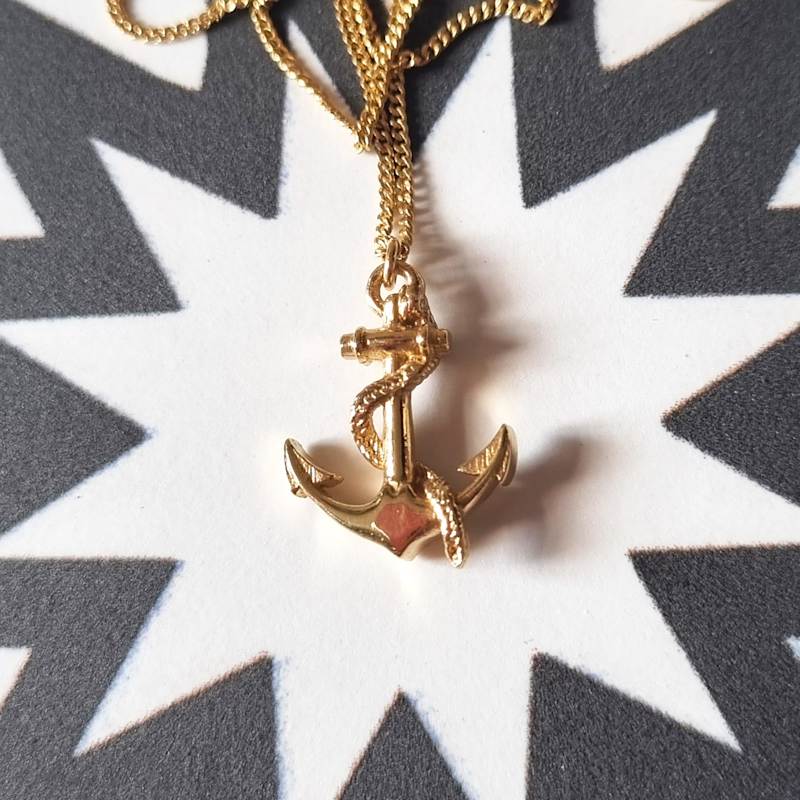 Thumbnail of Anchor Necklace - Gold image