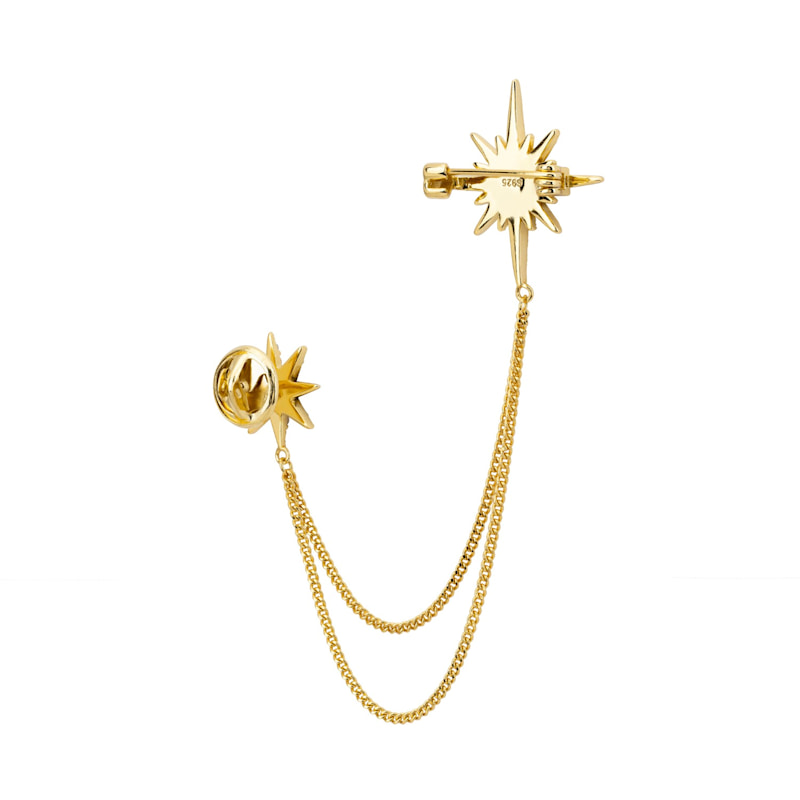 Thumbnail of Andromeda Starburst Brooch With Pin Gold image