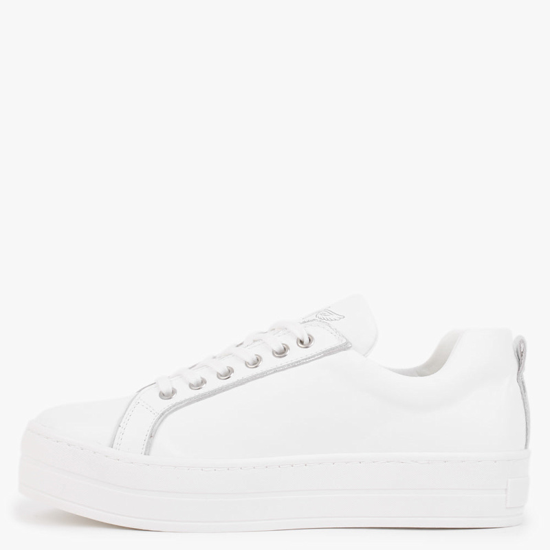 Thumbnail of Angel's Sneak - Flatform In White With Silver Wing image