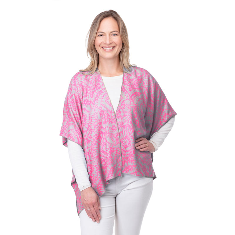 Thumbnail of Angelica Fuchsia & Beige Batik Print Jacket image