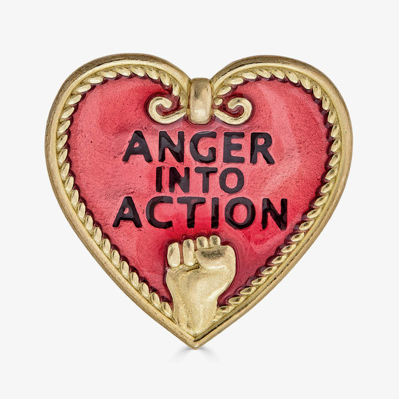 Thumbnail of Anger Into Action - Pin image
