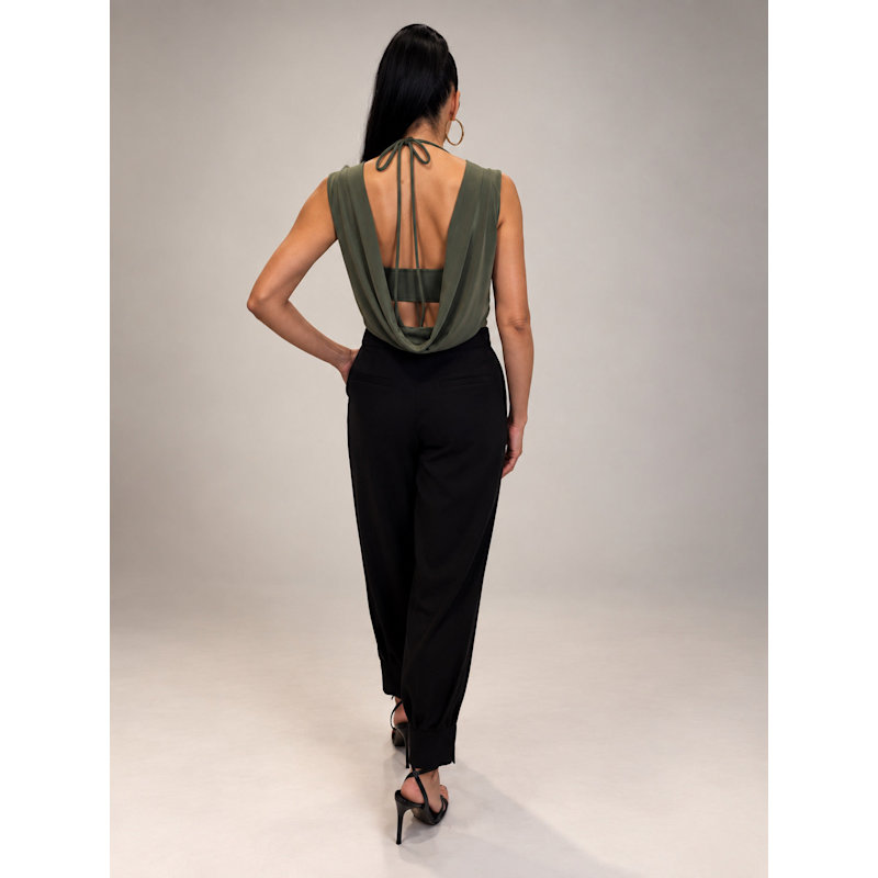 Anise Backless & Bra Friendly Top - Khaki | Monice London | Wolf