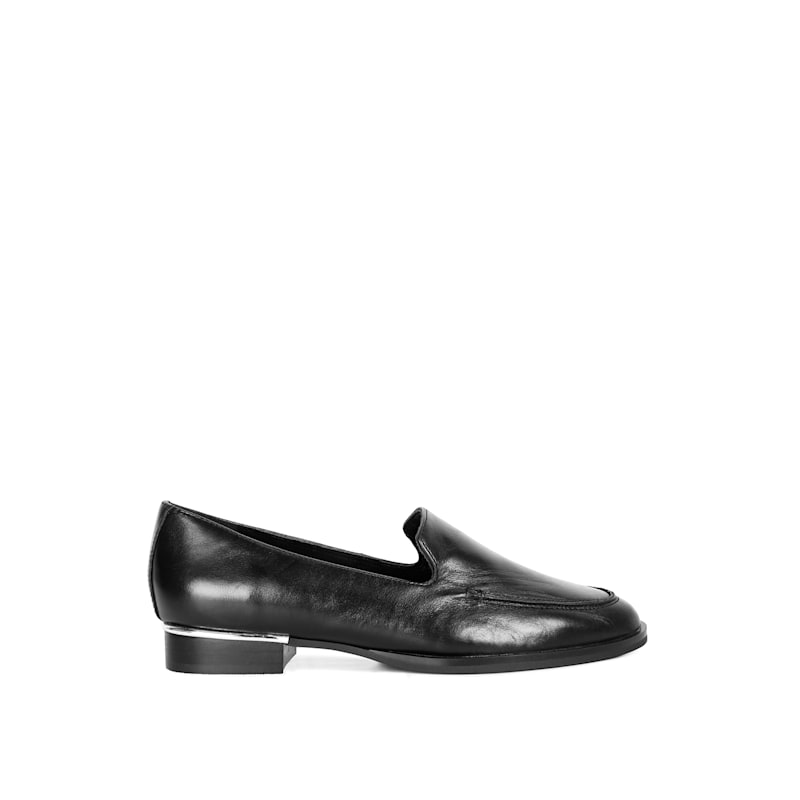 Thumbnail of Anna Leather Slip-On Loafers In Black By Rag & Co image