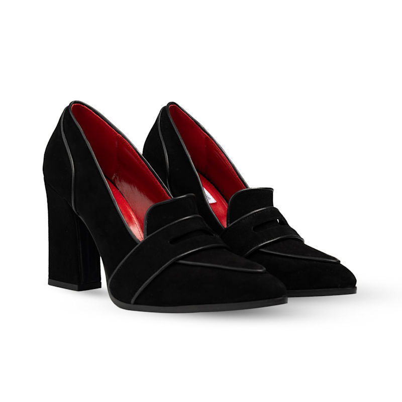 Thumbnail of Annabel Black Suede Loafers image
