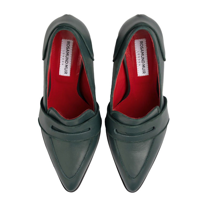 Thumbnail of Annabel Dark Green Loafers image