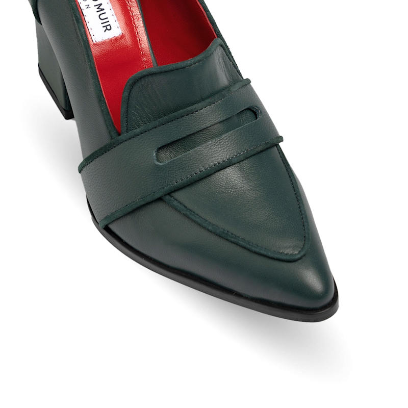 Thumbnail of Annabel Dark Green Loafers image