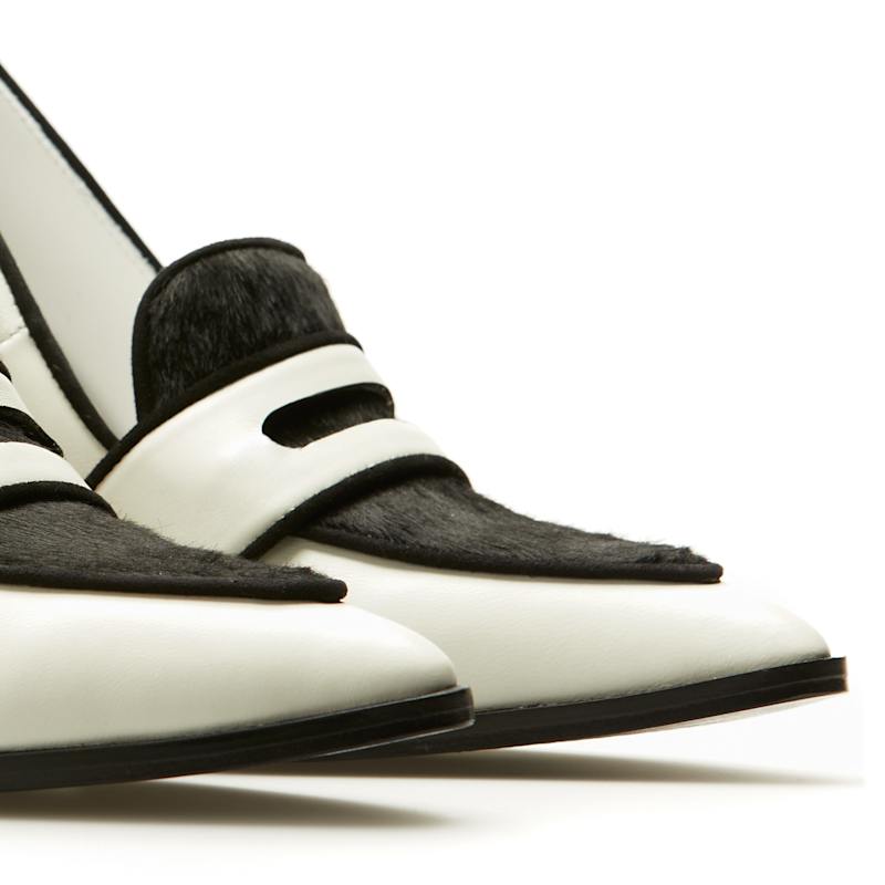 Thumbnail of Annabel Portia White & Black Loafers image