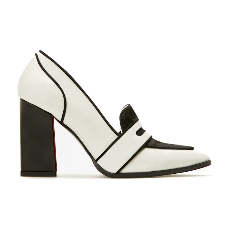 Thumbnail of Annabel Portia White & Black Loafers image
