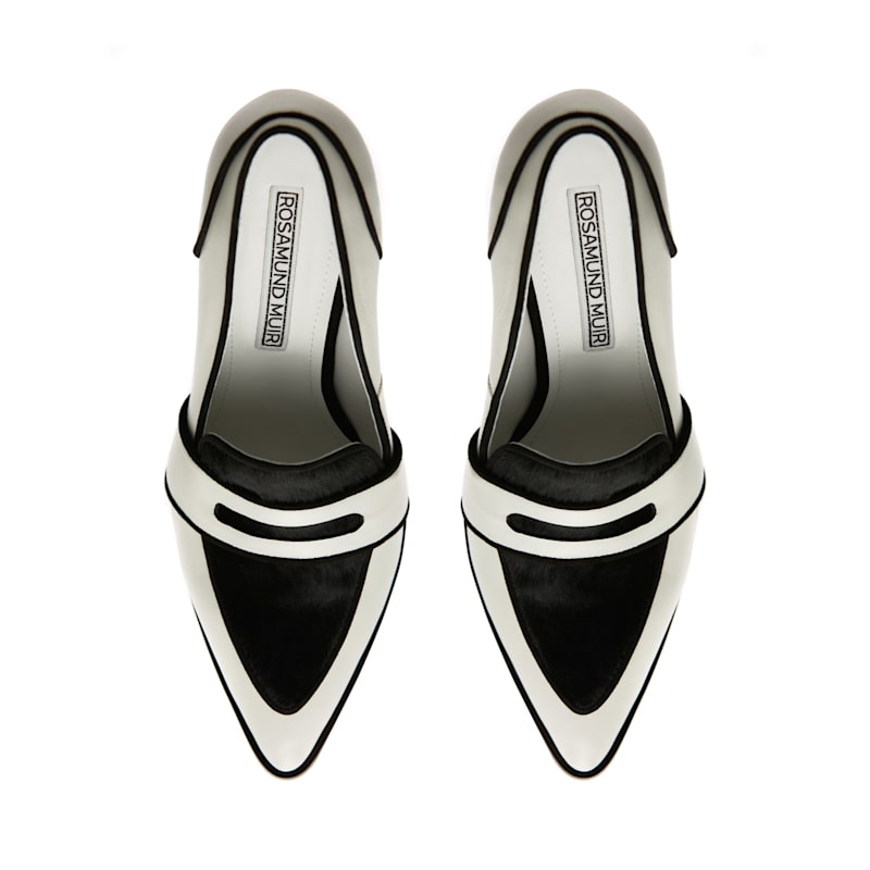 Thumbnail of Annabel Portia White & Black Loafers image