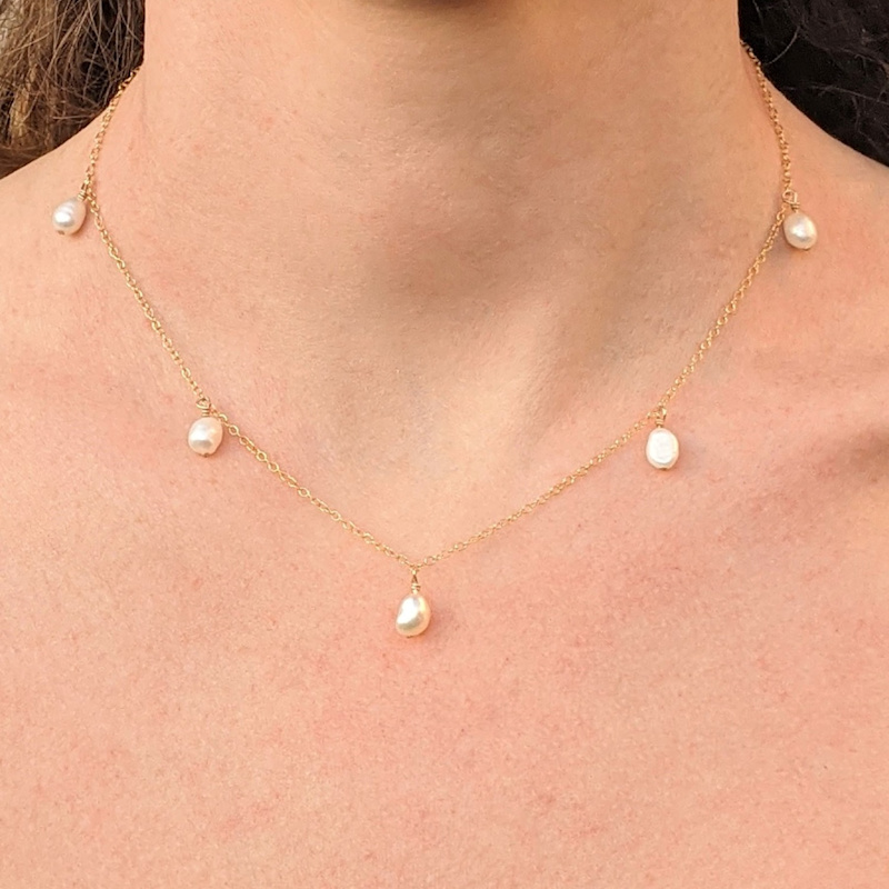 Thumbnail of Annalise Five Pearl Sterling Silver Necklace image