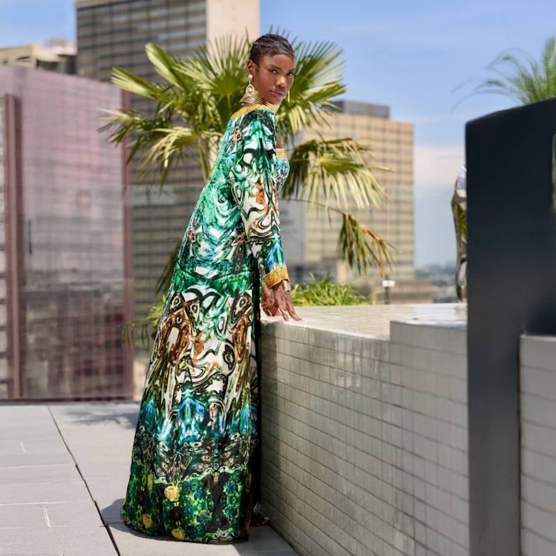 Thumbnail of Annia Louisa Maldives Inspired Open Front Kaftan image