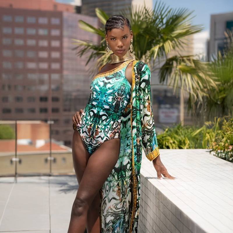 Thumbnail of Annia Louisa Maldives Inspired Open Front Kaftan image