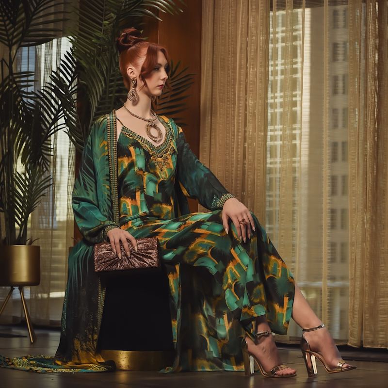 Thumbnail of Annia Louisa Marrakech Inspired Slip Style Maxi Dress image