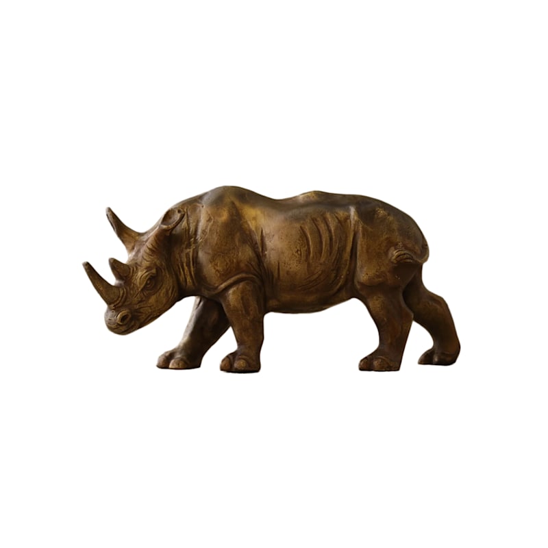 Thumbnail of Antique Bronze Rhinoceros Sculpture image