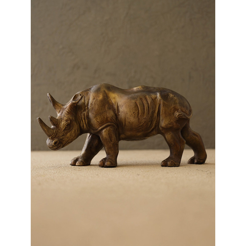 Thumbnail of Antique Bronze Rhinoceros Sculpture image