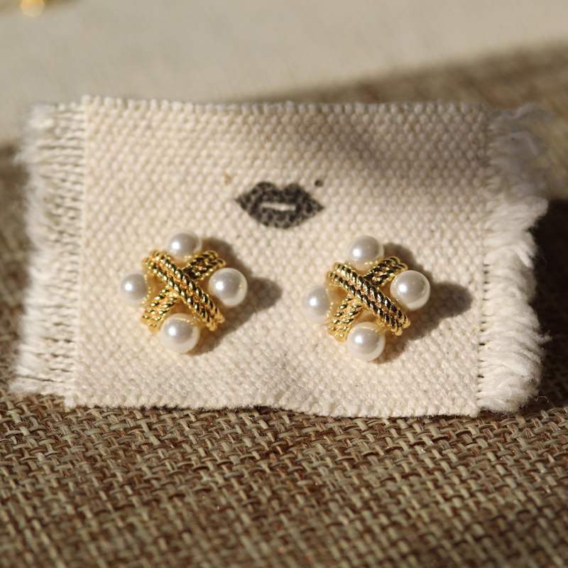 Thumbnail of Antique Pearl Stud Earrings image