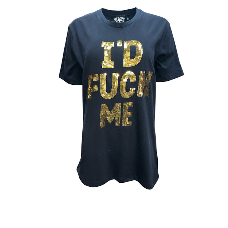Men's Golden Sequin I'd Fuck Me T-Shirt | Any Old Iron | Wolf & Badger