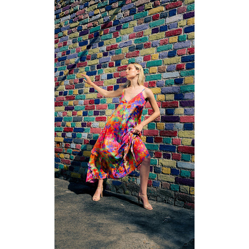 Thumbnail of Multicolor Pastel Lightning Ruffle Dress image
