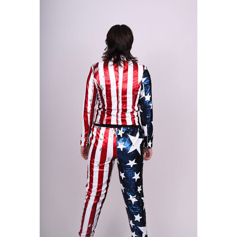 Thumbnail of Reversible Sequin Stars & Stripes Joggers image