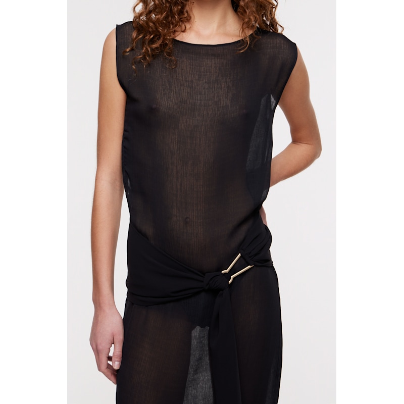 Anya Maxi Dress In Black by BIANCA RESORTWEAR