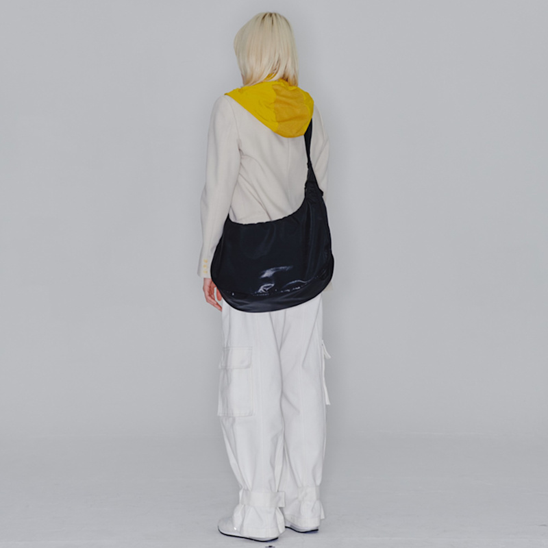 ☆HAH ARCHIVE☆ AP Edition Crescent Coated Hobo Bag Black S# After Pray Edition | Crescent Coated Hobo Bag S - Black