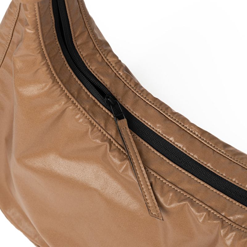 ☆HAH ARCHIVE☆ AP Edition Crescent Coated Hobo Bag Brown S# After Pray Edition | Crescent Coated Hobo Bag - Brown | HAH