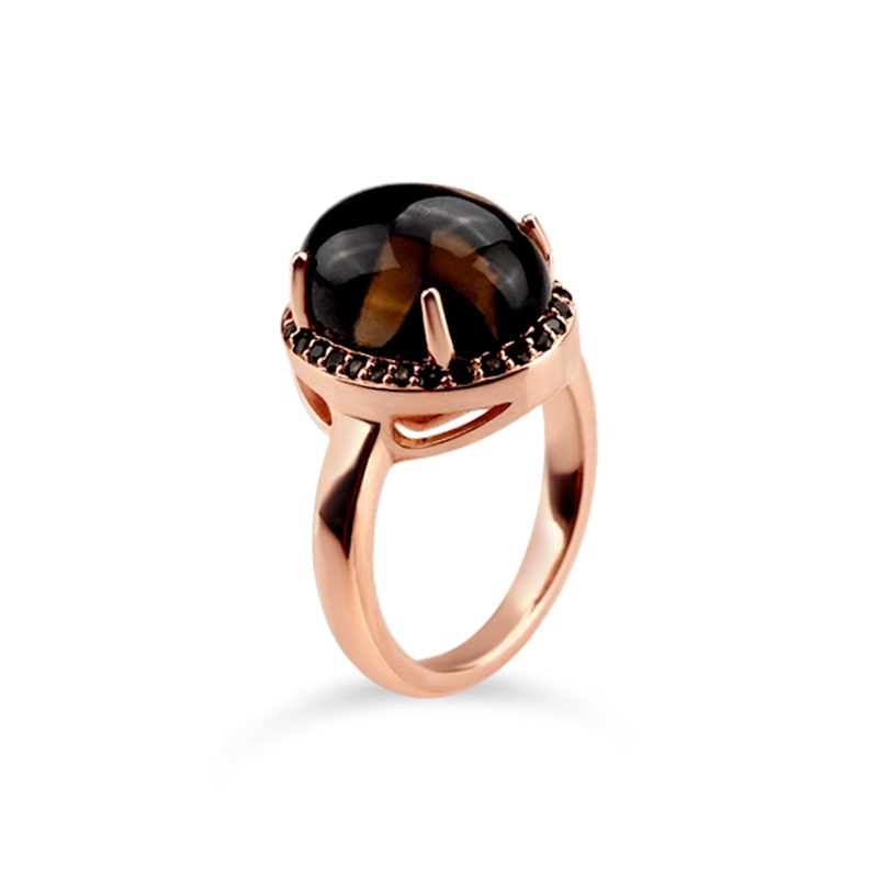 Thumbnail of Rose Gold Plated Quartz Oval Ring image