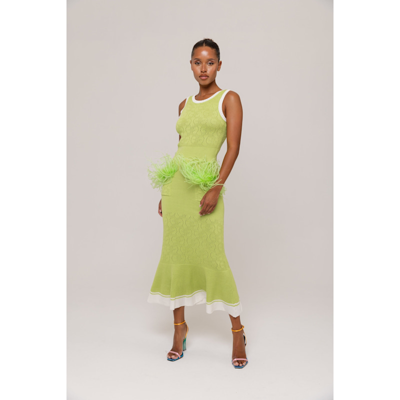 Thumbnail of Apple Green Knit Dress image