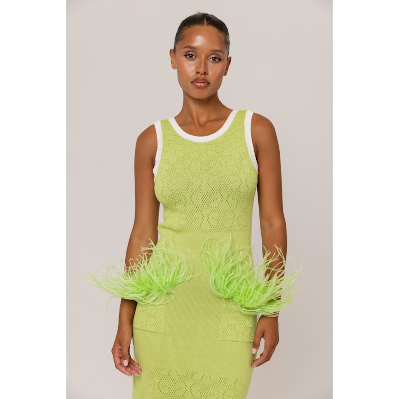 Thumbnail of Apple Green Knit Dress image