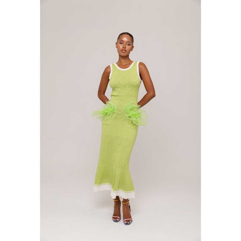 Thumbnail of Apple Green Knit Dress image