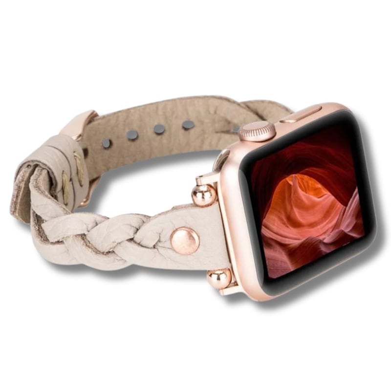 Thumbnail of Apple Watch Braided Band - Light Beige - Chico image