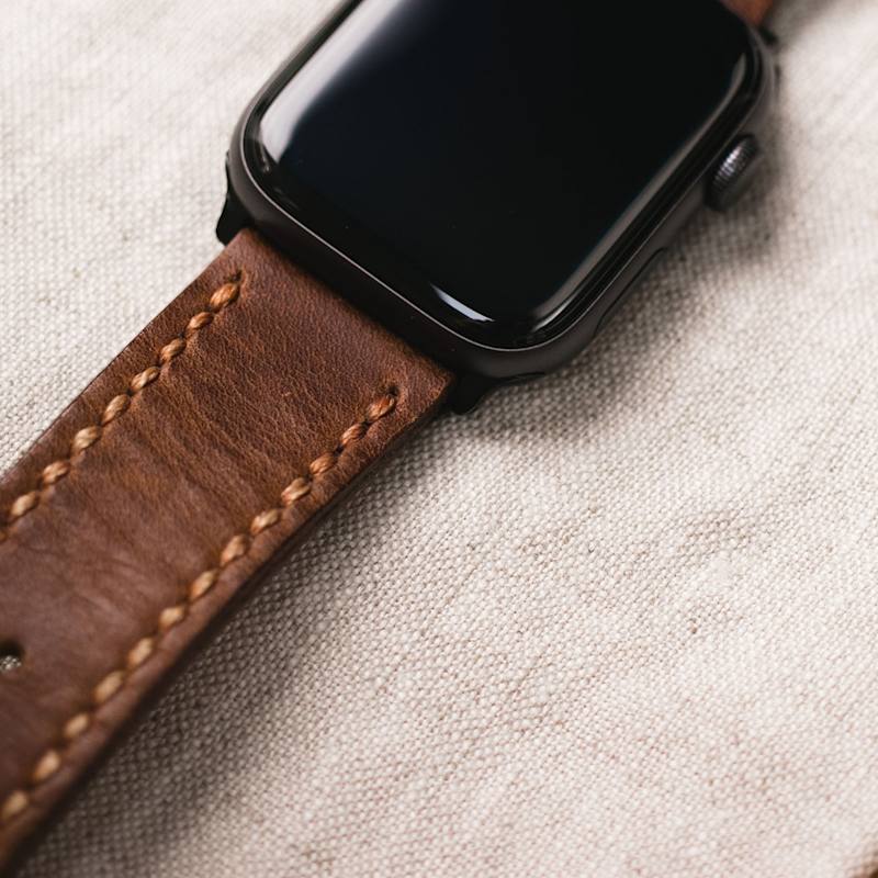 Thumbnail of Apple Watch Ultra Custom Made Leather Watch Strap - Brown image
