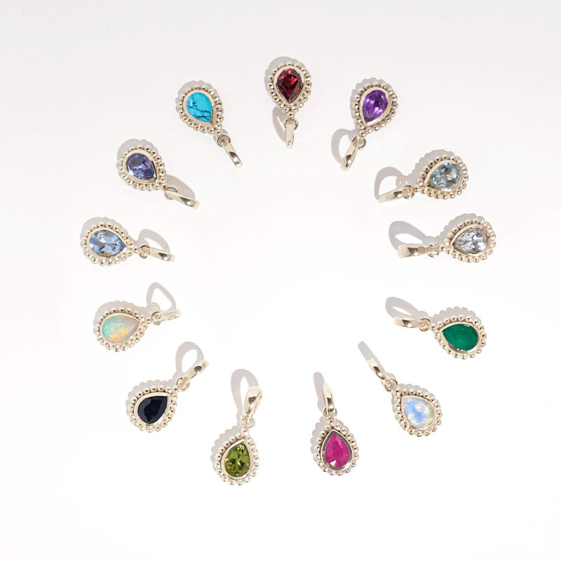 Thumbnail of September Birthstone Sterling Silver Necklace - Black Sapphire image