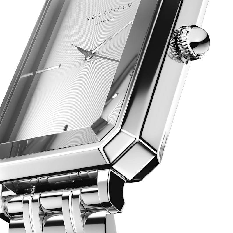 Thumbnail of Rosefield Octagon Ladies Silver Dial Stainless Steel Bracelet Watch image
