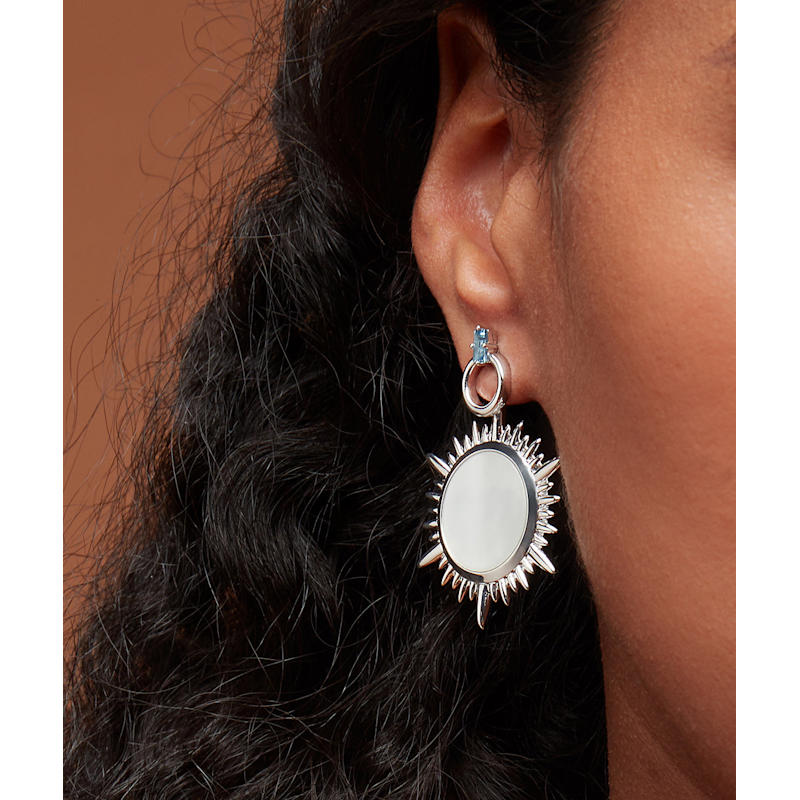 Thumbnail of Aquamarine Donut Studs image