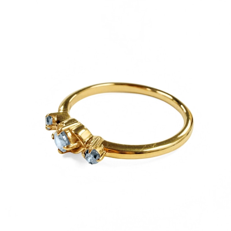 Thumbnail of Aquamarine Vintage Triple Birthstone Ring image