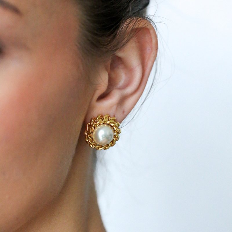 Thumbnail of Arabella Pearl Clip On Studs image