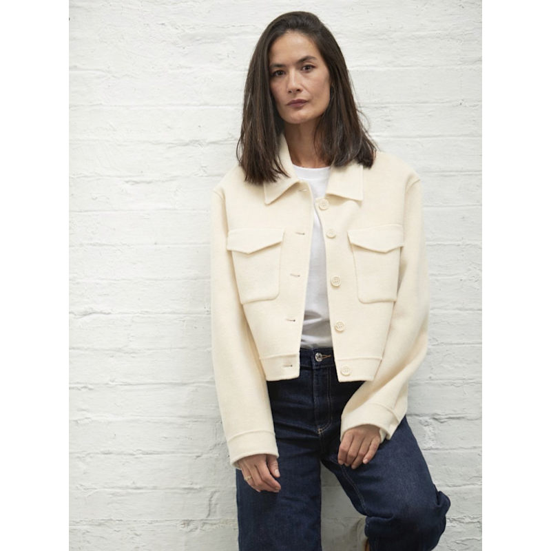 Thumbnail of Arabella Wool Cashmere Short Jacket - Cream image