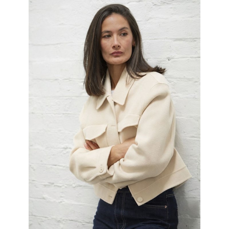 Thumbnail of Arabella Wool Cashmere Short Jacket - Cream image