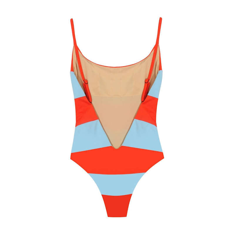 Thumbnail of Arancha Swimsuit - Tangerine & Sky Blue image