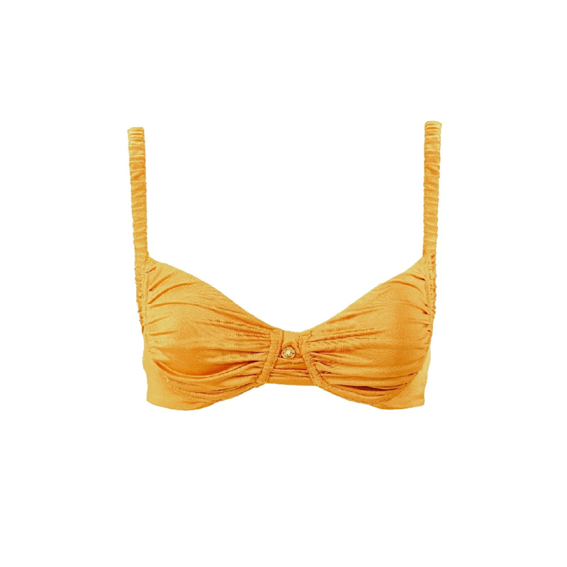 Thumbnail of Ariel Underwire Bikini Top In Sunset Yellow image