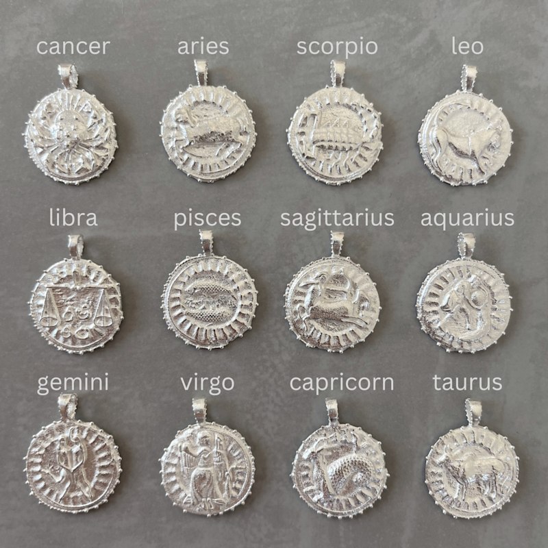 Thumbnail of Aries Zodiac Manifesting Necklace *Double Sided* - Sterling Silver image