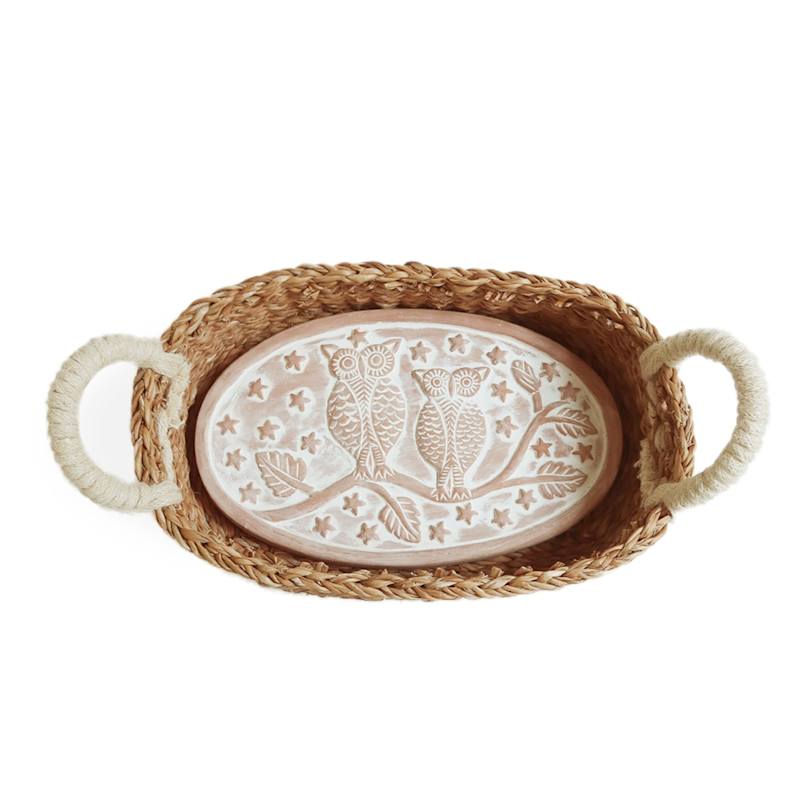 Thumbnail of Bread Warmer & Basket - Owl Oval image