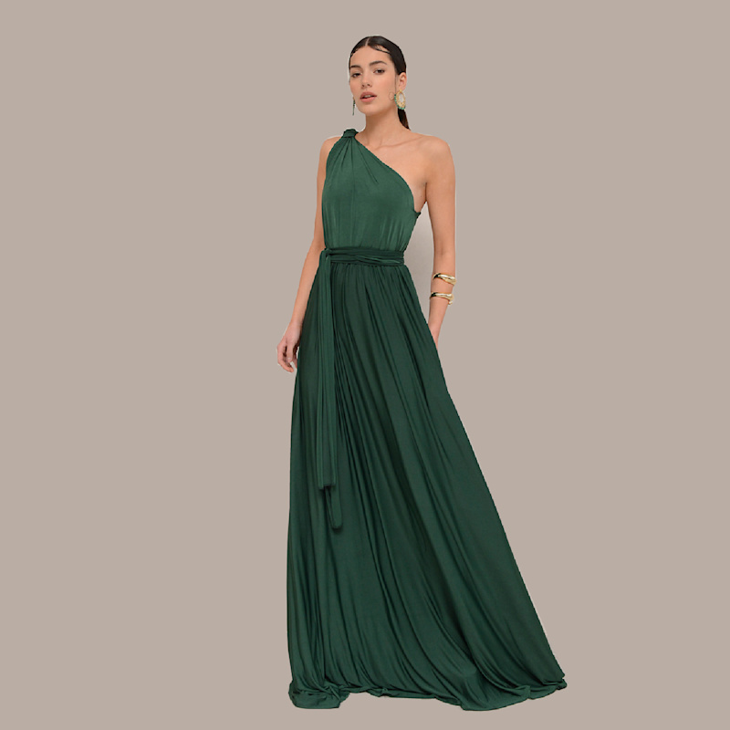 slim fit dress slacks Sage green greek goddess dress – Kayame main image 1