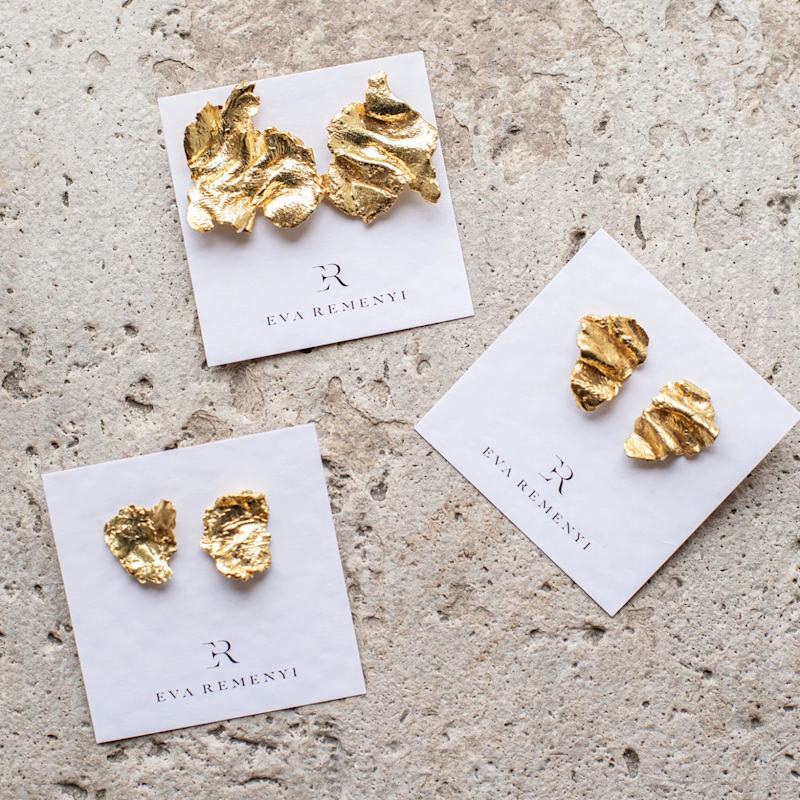 Thumbnail of Artemis Wave Earrings Gold image