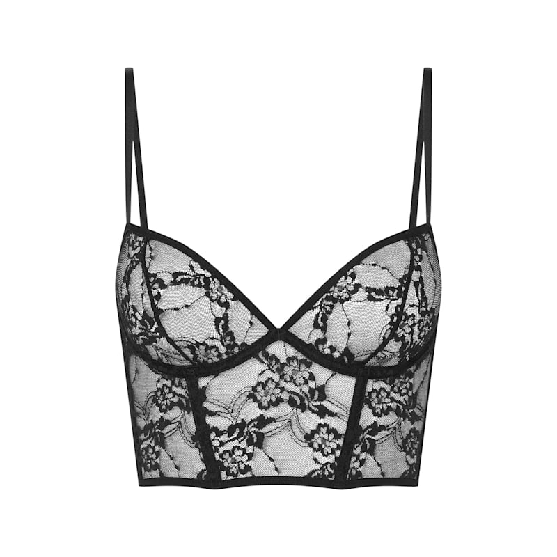 Thumbnail of Ashley - Lace Black Corset Bra image