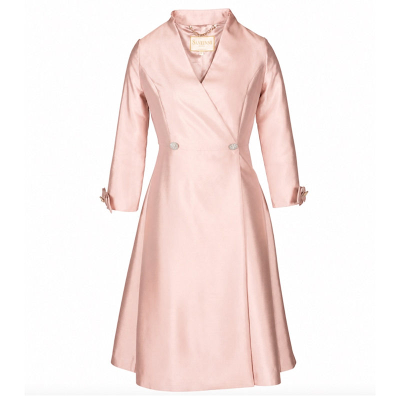 Thumbnail of Astor Silk Taffeta Dress Coat In Rosa image