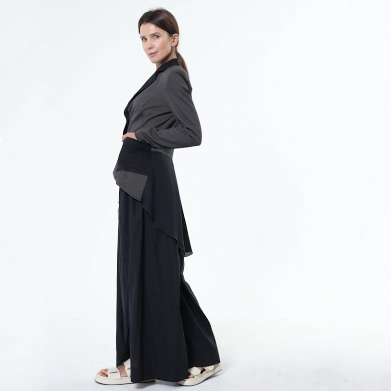 Thumbnail of Asymmetric Blazer With Chiffon At The Back image